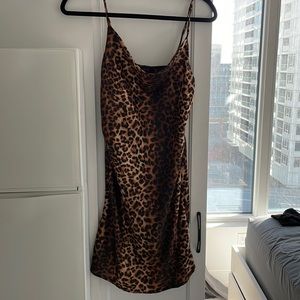Leopard silk dress